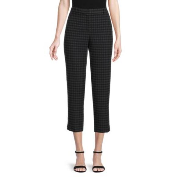 Theory Pants - Theory Gingham Cropped Multicolor Treeca Pants Size 6